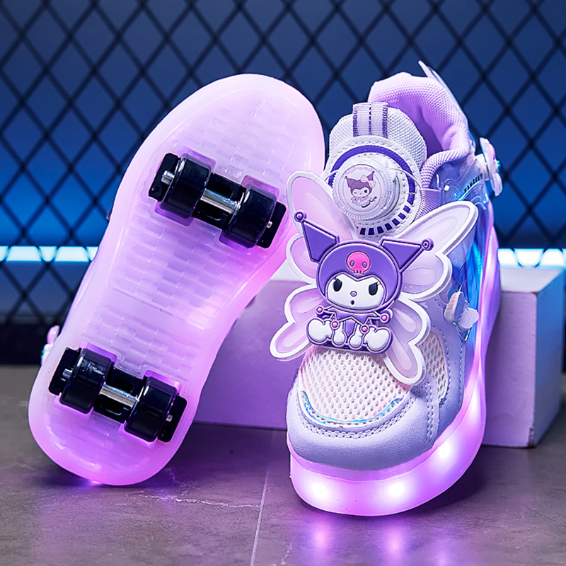 Cadrv Kilry库洛米暴走鞋女童4轮带轮子可拆卸儿童滑轮女孩溜冰鞋主图