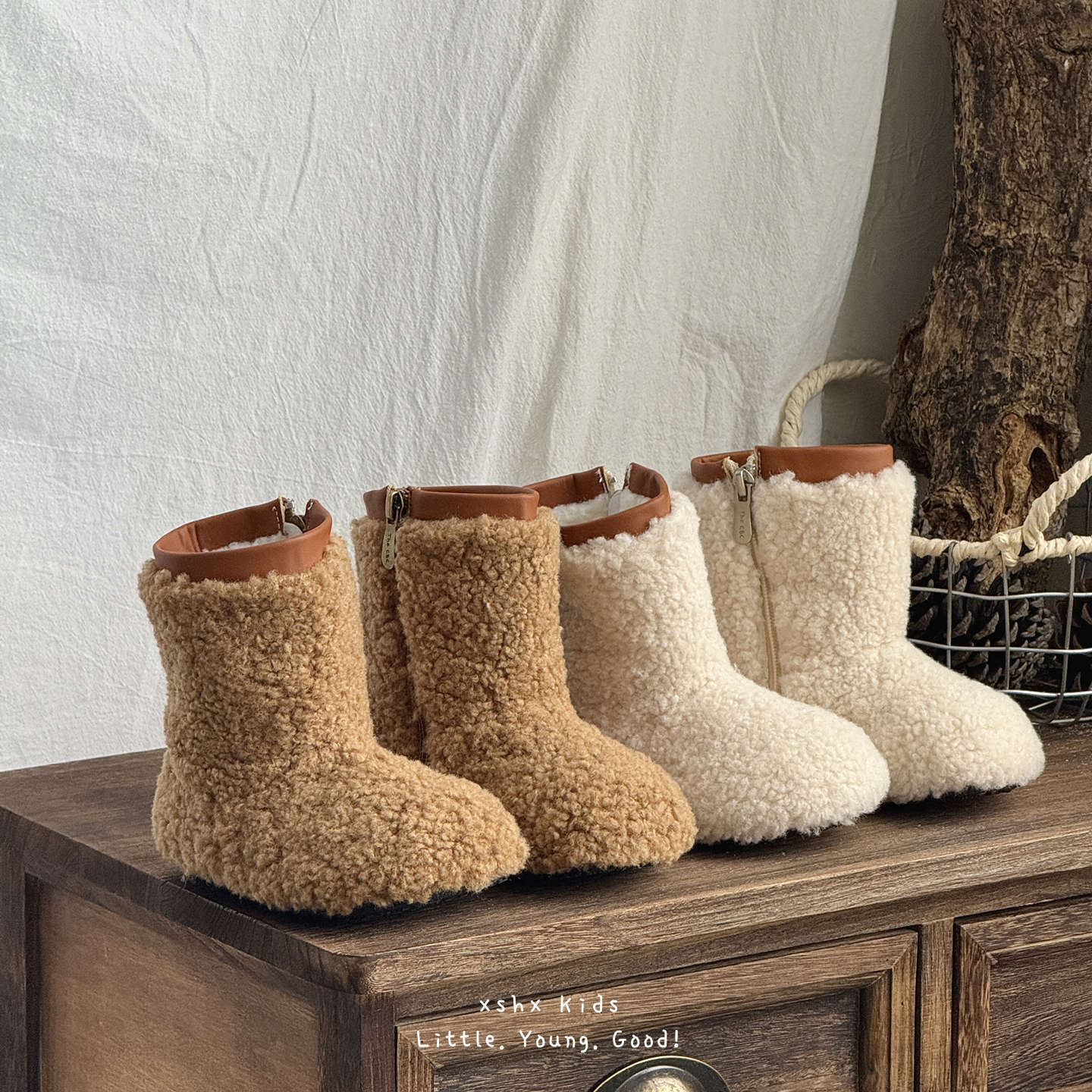 爱斯基摩靴女童雪地靴冬季女宝雪地棉鞋小女孩毛毛大棉鞋加绒加厚主图