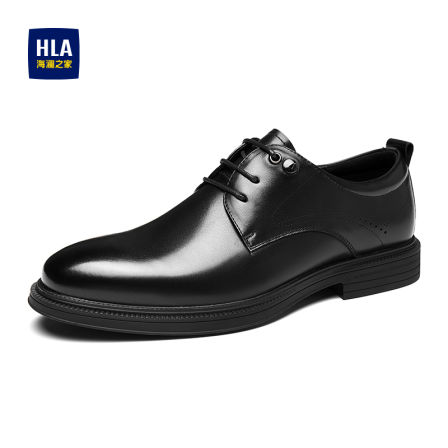 HLA/海澜之家皮鞋男新款春秋商务正装真皮软底皮鞋纯色德比鞋
