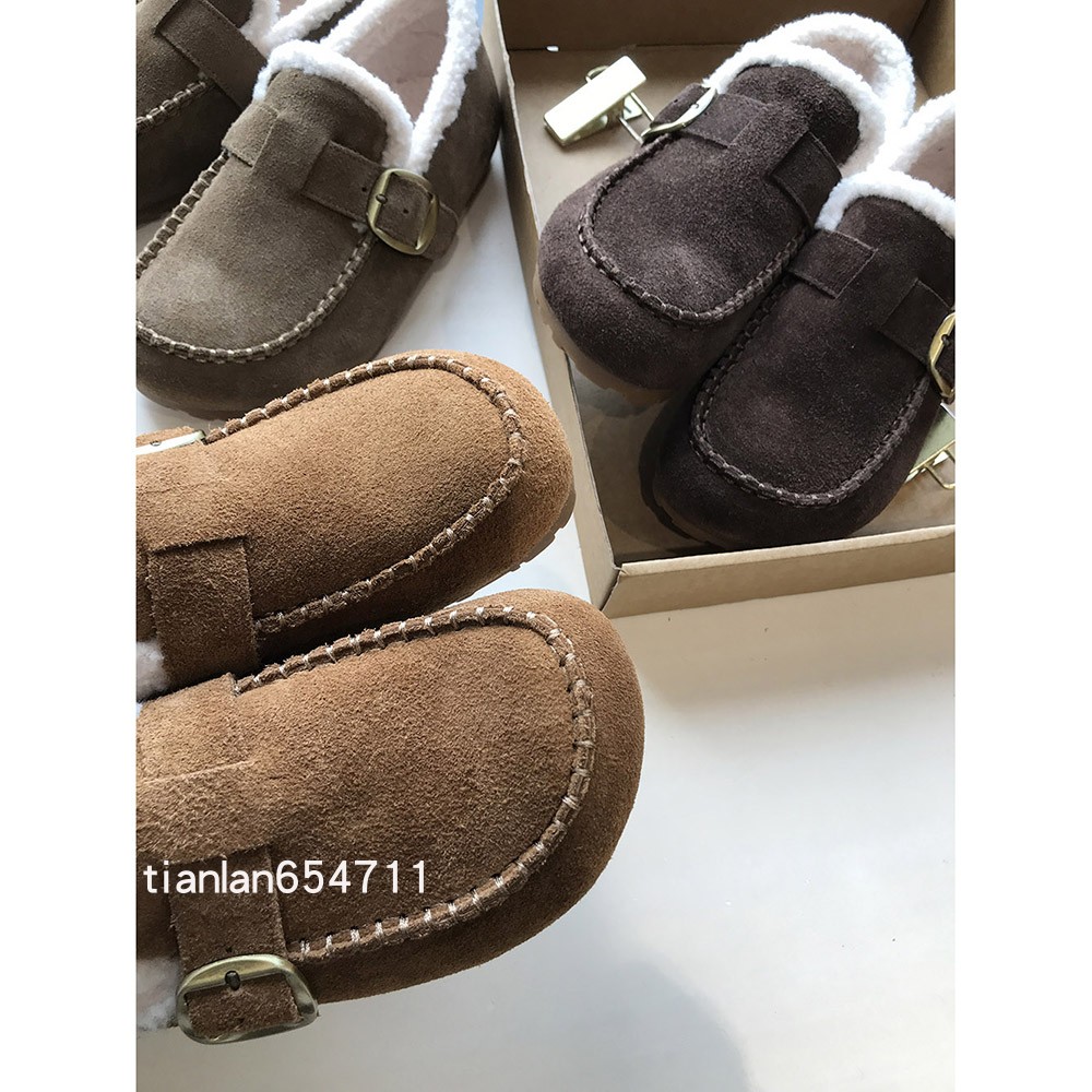 折腾了很久~舒适度真的绝！牛皮乐福鞋豆豆鞋一脚蹬勃肯鞋雪地靴主图