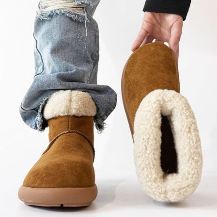 FEILEISHEN 小土豆雪地靴男女同款冬季加绒马丁靴情侣保暖棉鞋