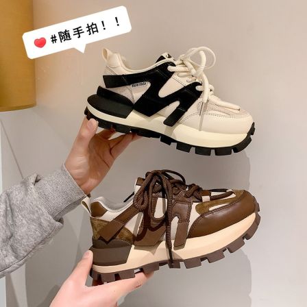 【韩国MONRINDA】美年达专柜莫奈阿甘鞋 时尚厚底增高休闲鞋xz05