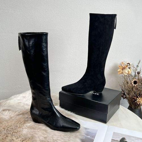 糖糖「小心机增高8公分」双色皮面绒面高级质感显高长靴;EDX551009主图