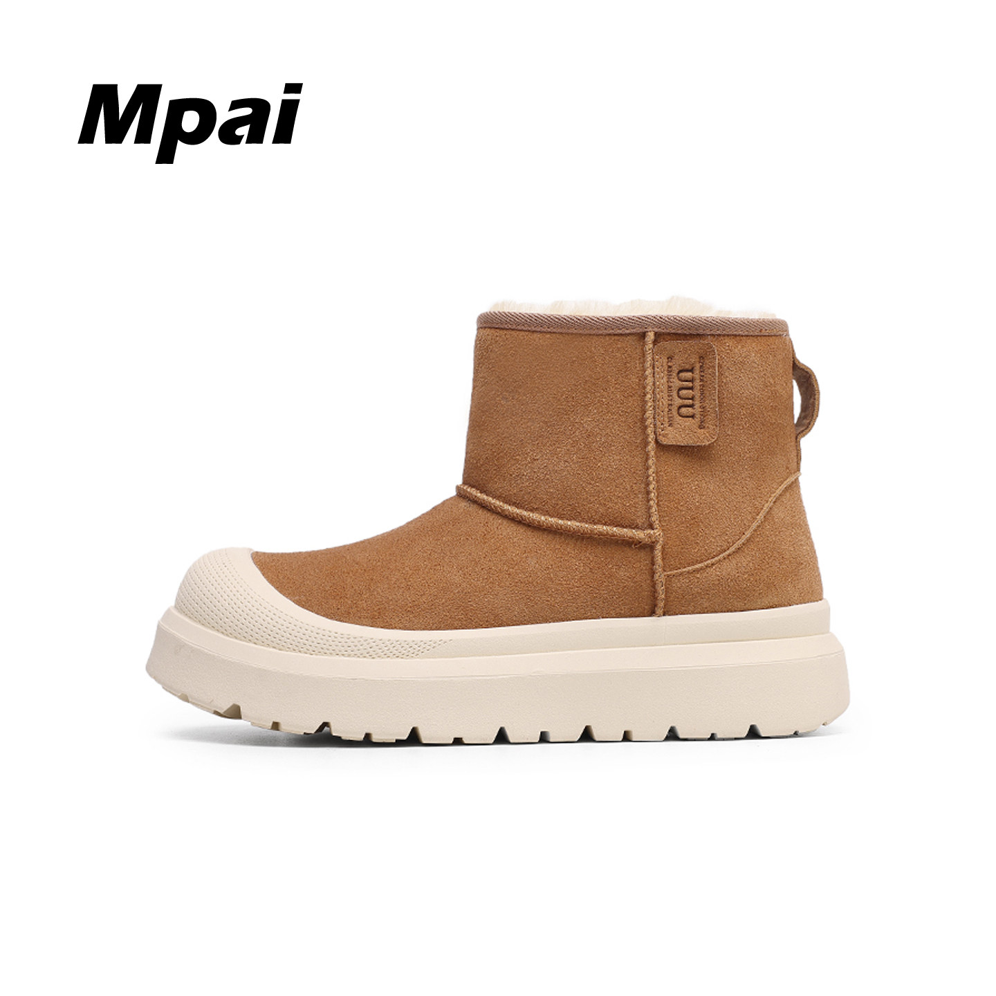 梦牌 时尚雪地靴冬季加绒加厚保暖棉鞋皮毛一体防水情侣短靴男女主图