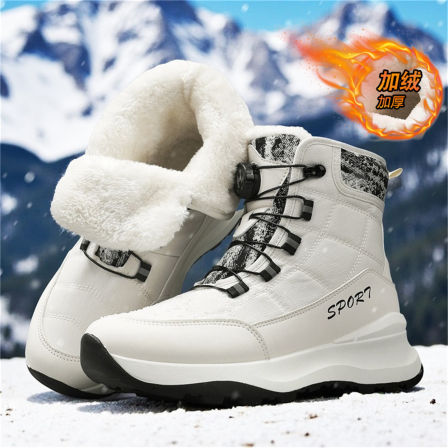 大鹅雪地靴男2025新款冬季加绒增高防水防滑东北零下40度保暖棉鞋