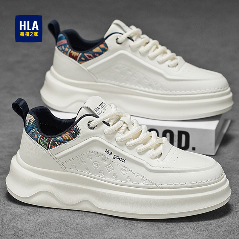 海澜之家鞋子男鞋2026新款春季休闲鞋厚底增高男运动软底小白板鞋主图