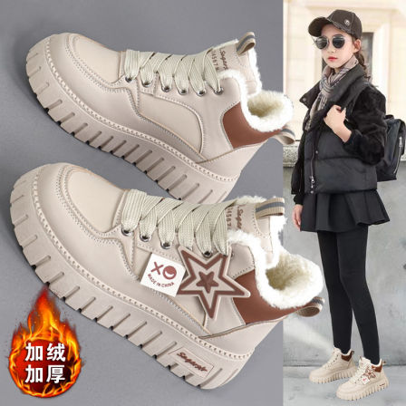 东北大棉鞋女冬季加绒加厚保暖雪地靴大童女孩初中学生大码运动鞋