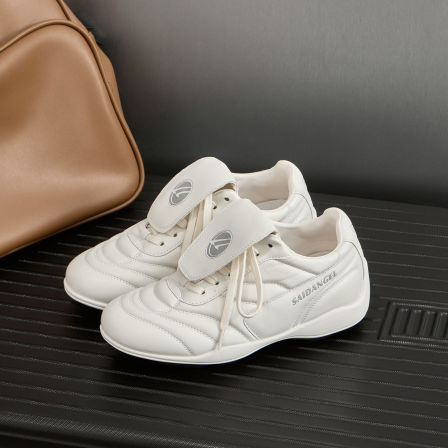 5CM内增高女鞋赛车鞋2025秋新款百搭休闲运动鞋阿甘德训鞋小白鞋