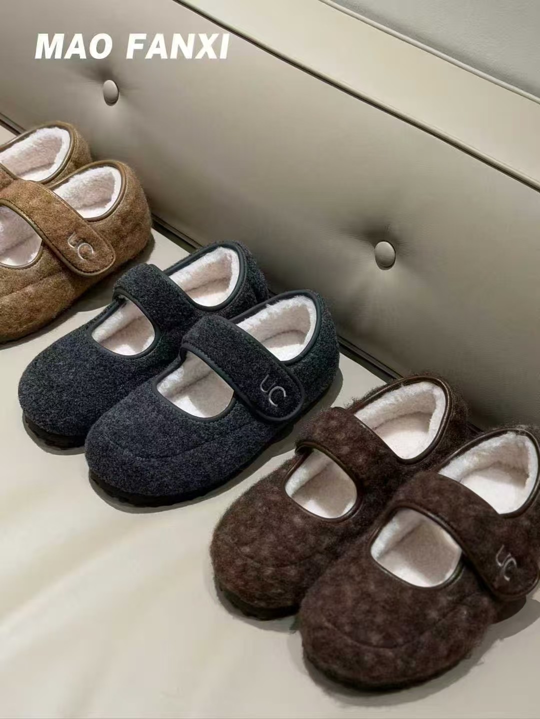 MFX 100羊毛圆头平底舒适时尚百搭洋气休闲玛丽珍单鞋588-16主图