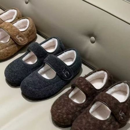 MFX 100羊毛圆头平底舒适时尚百搭洋气休闲玛丽珍单鞋588-16