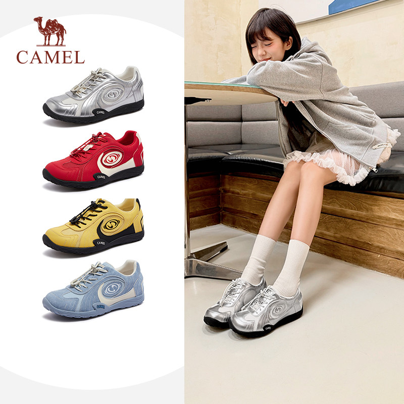 骆驼女鞋2026早春新款红色德训鞋休闲百搭板鞋女运动鞋复古阿甘鞋主图