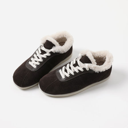 EY08024 茉莉雅集 B*C美拉德高丝光牛猄皮羊毛内里加绒保暖德训鞋