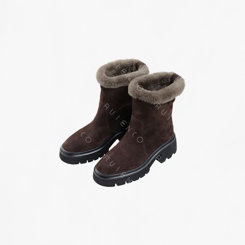 我是摩羯 咩咩靴 牛皮羊毛发泡大底防滑耐磨保暖靴子主图