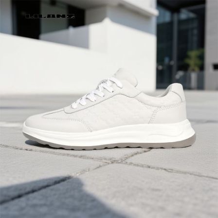 利郎【专柜同款】舒适时尚白色休闲轻便百搭厚底透气男鞋W6XXL302