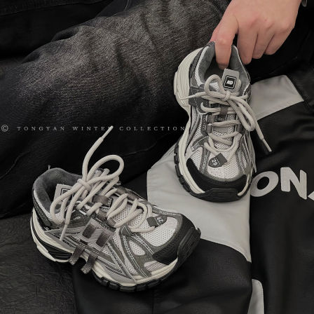 男童运动鞋2025冬装新款鞋子加绒儿童老爹鞋女童二棉鞋防滑童鞋潮