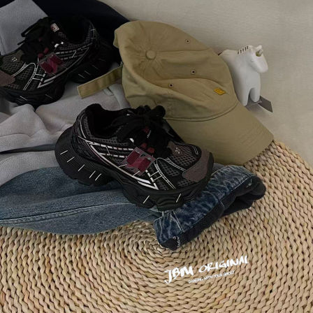 JBM童鞋女童复古老爹鞋加绒保暖2025冬季儿童运动鞋中大童休闲鞋