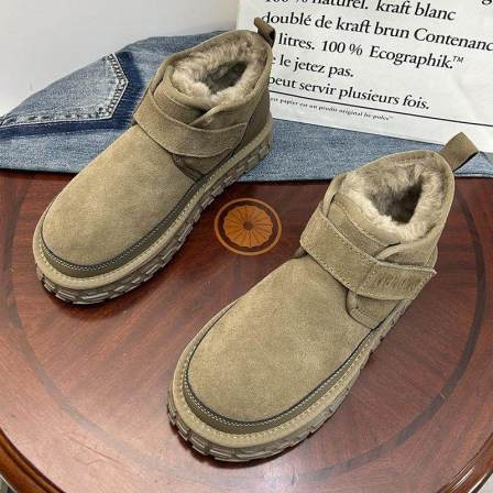 东北雪地靴男冬季2025新款防水防滑皮毛一体加绒加厚保暖男士棉鞋