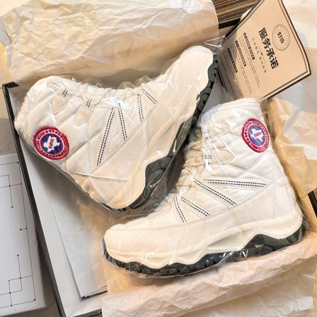 袖大鹅雪地靴男冬季加绒俄罗斯东北户外零下40度防水防寒鞋棉鞋女