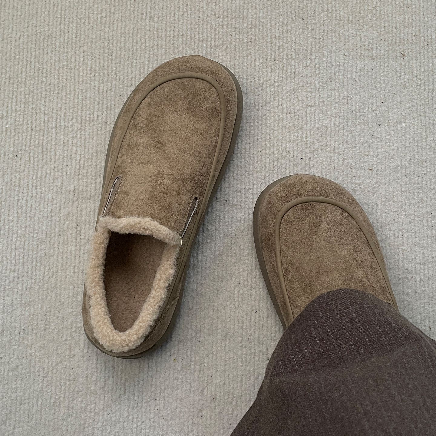 全包毛绒雪地靴男冬季加绒加厚保暖防滑2025新款室外女情侣大棉鞋主图