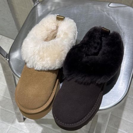 MFX 真皮真毛厚底雪地靴保暖舒适棉鞋 6681