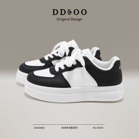DD＆OO新款学生日常通勤休闲小众设计板鞋女百搭运动小白鞋面包鞋