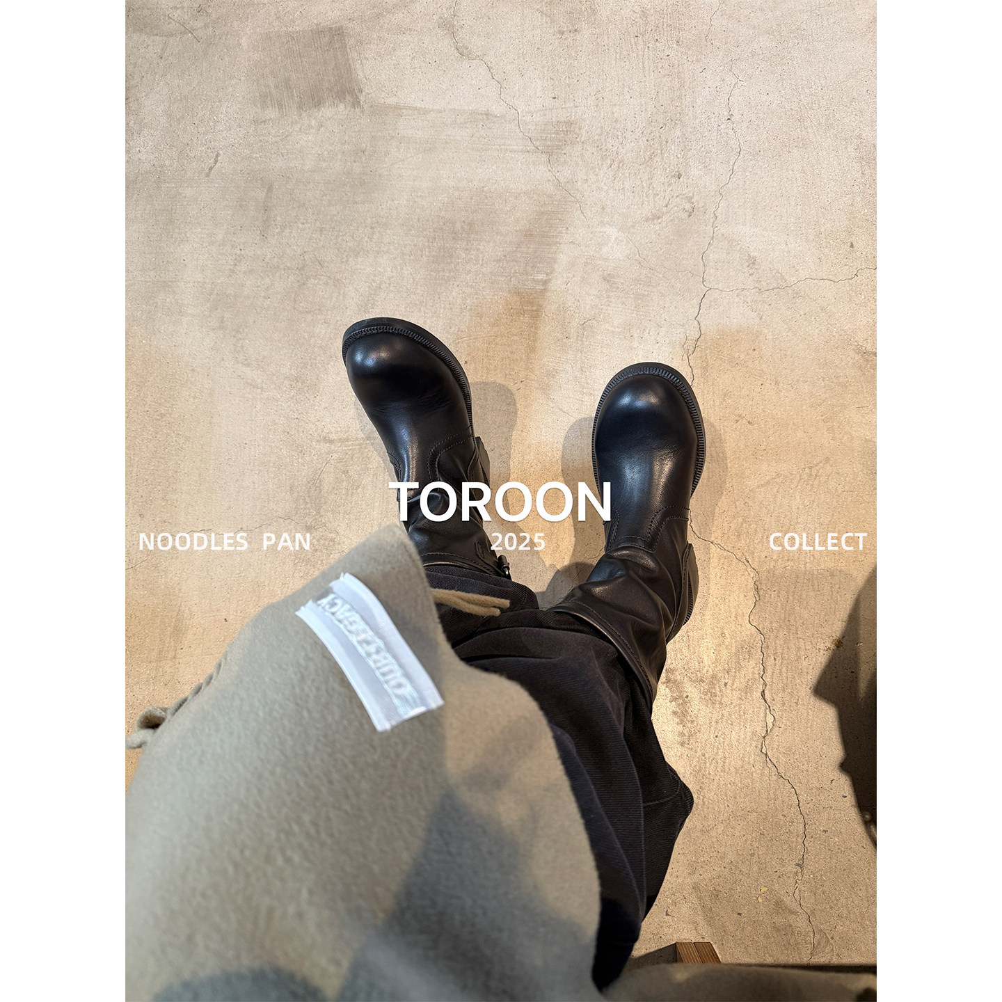 TOROON  yb皮料 定制 真皮粗跟堆堆短靴马丁靴靴子主图