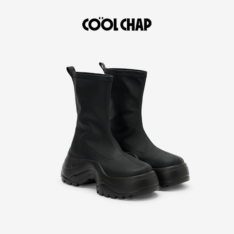 【达】COOLCHAP瘦瘦靴长靴短靴2025秋冬新款袜靴厚底女靴子主图