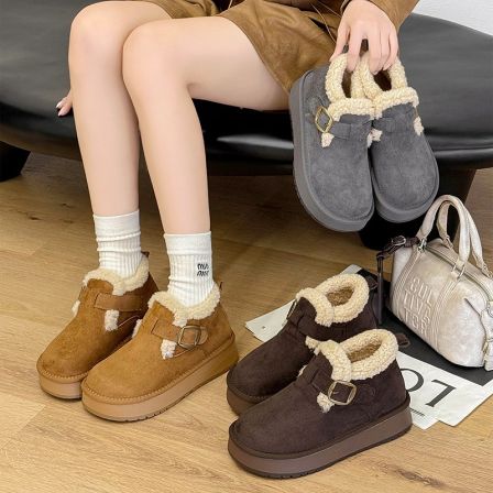 SK韩国设计潮牌新款中帮加绒加厚高款勃肯鞋9999