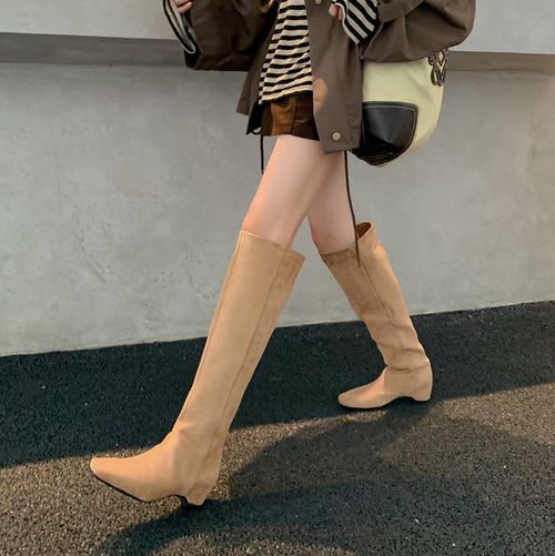 2025秋冬加绒弹力瘦瘦靴内增高长筒靴高筒靴骑士靴内增长靴女靴子主图