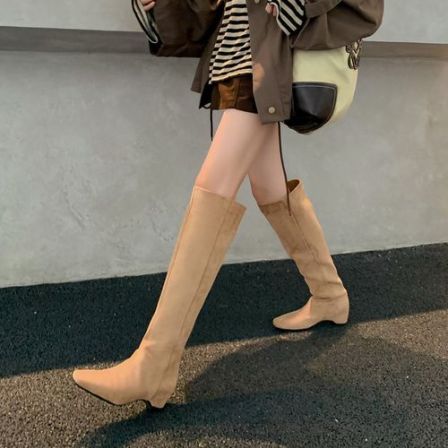 2025秋冬加绒弹力瘦瘦靴内增高长筒靴高筒靴骑士靴内增长靴女靴子