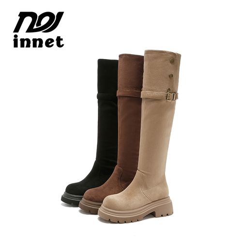 【张雨绮同款】INNET【可可小姐】冬季时尚长筒保暖增高过膝靴女1050主图
