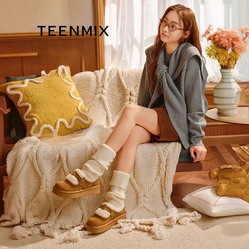 【百丽集团天美意&疯狂动物城】25冬厚底加绒勃肯雪地靴女BM361DM5主图