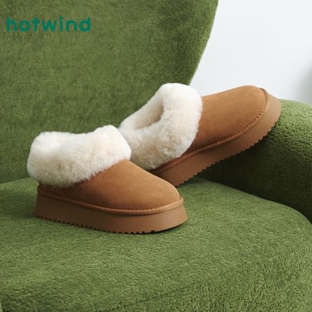 【热风】2025年冬季新款女士时尚雪地靴H89W25845