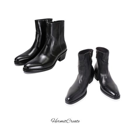 HermitCreate切尔西头层牛皮西部百搭男靴子 hermitcreate 合作