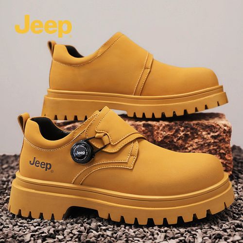 JEEP/吉普男鞋秋冬低帮大黄靴增高休闲皮鞋商务时尚男士马丁靴子主图