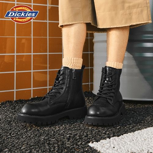 Dickies马丁靴男高帮皮靴男靴2025新款秋冬靴子工装靴加绒保暖主图
