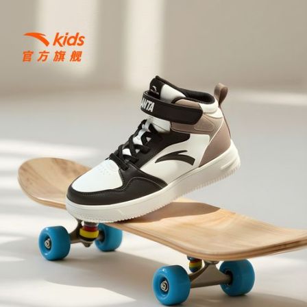 【安踏儿童】高帮板鞋2026冬季经典耐磨时尚流光风休闲运动鞋