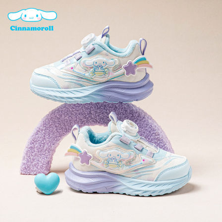 Cinnamoroll 玉桂狗女童冬季童鞋加绒保暖儿童运动鞋卡通跑步鞋