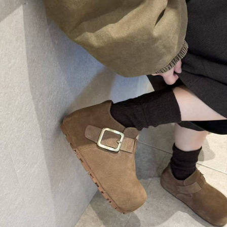 欧货高品质头层牛皮真羊毛勃肯鞋女鞋