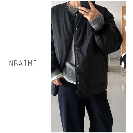 双色棉服 冬季保暖百搭休闲宽松时尚圆领复古棉服