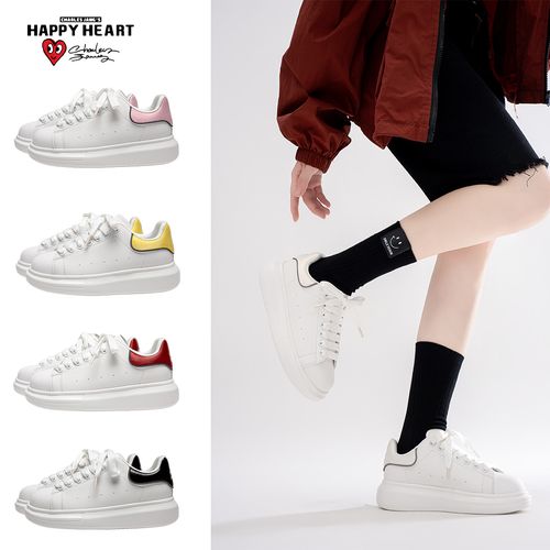 查尔斯桃心小白鞋休闲经典厚底板鞋主图