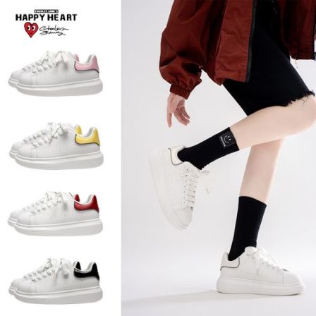 查尔斯桃心小白鞋休闲经典厚底板鞋