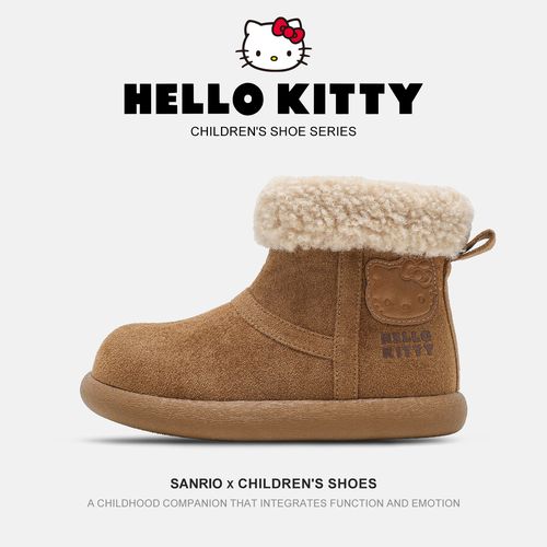 HELLO KITTY/凯蒂猫儿童靴子户外雪地靴中筒防滑加厚保暖大棉主图