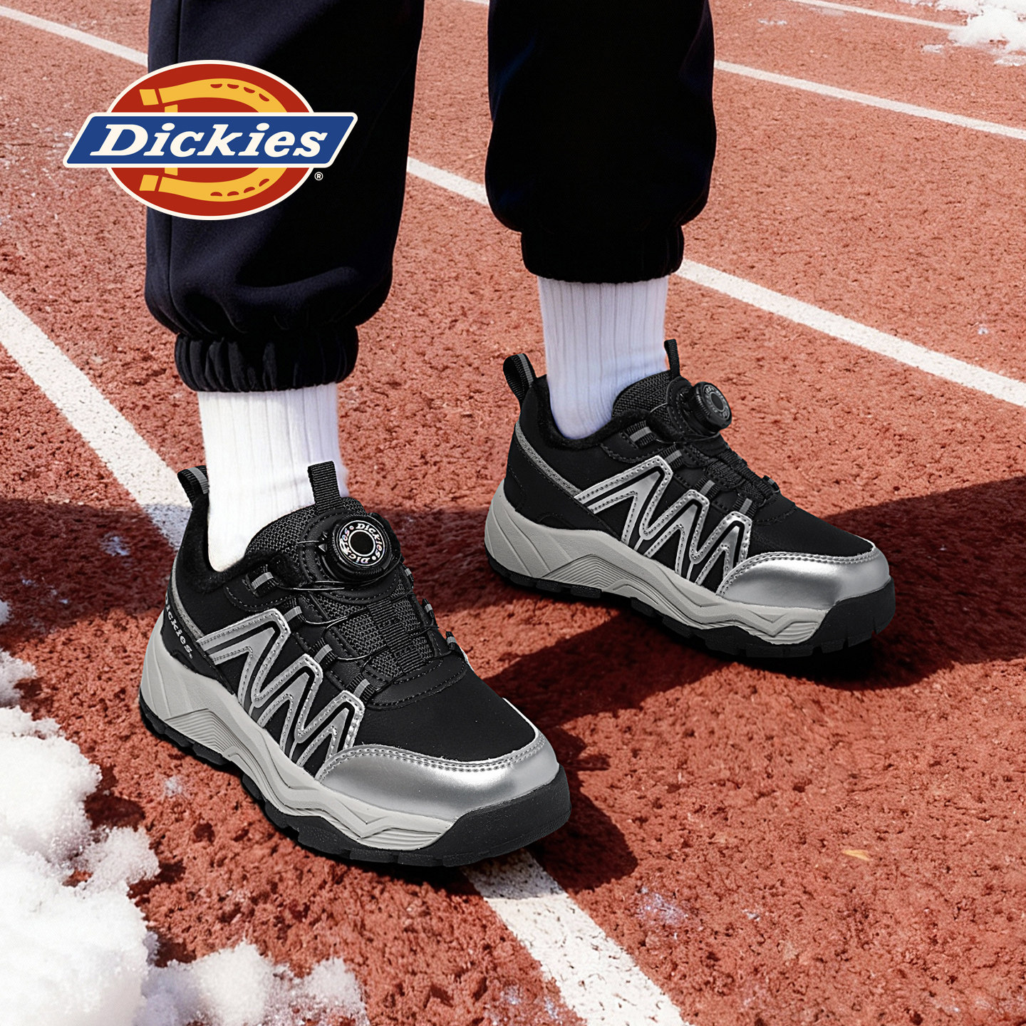 Dickies儿童老爹鞋2025新款男童加绒运动鞋女童中大童保暖跑步鞋主图
