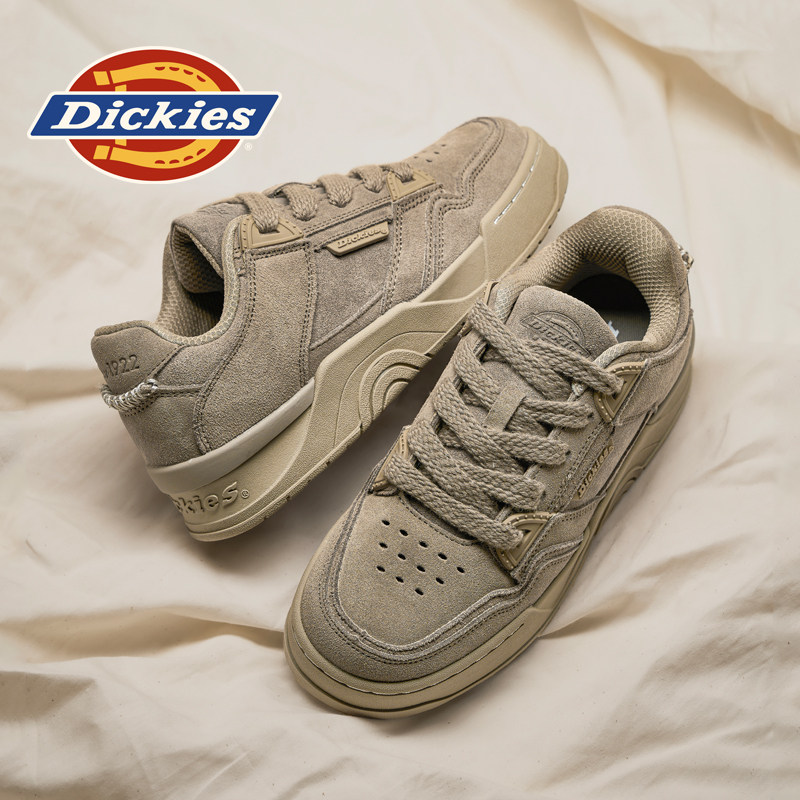 Dickies真皮面包鞋男款2025新款冬季男鞋复古鞋子男士休闲板鞋男主图