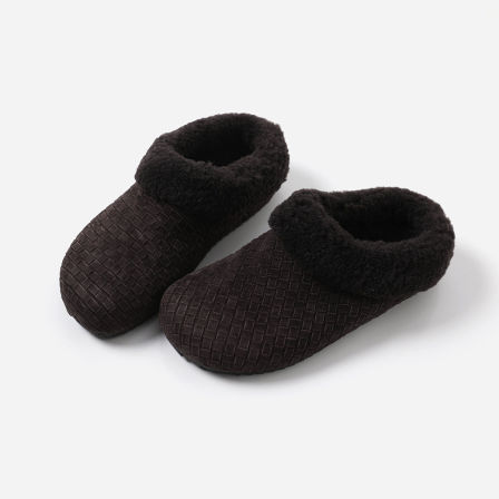 *ED08043 茉莉雅集B*V羊猄编织皮加绒羊毛懒人一脚蹬单鞋勃肯拖鞋