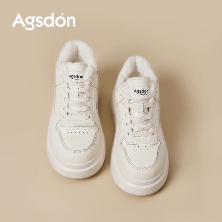 厚底小白鞋女鞋2025冬季新款超火加绒休闲板鞋保暖棉鞋防滑雪地靴