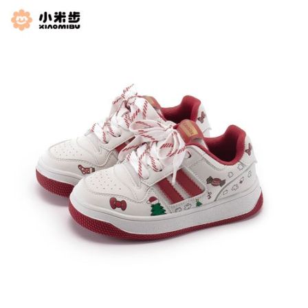 小米步【小白鞋合集】女童板鞋2026春季新款休闲鞋儿童鞋带免系运动