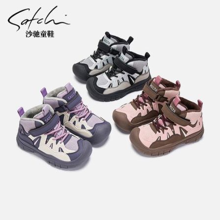 沙驰童鞋冬季运保暖防滑耐磨运动鞋棉鞋男女宝休闲SCAD372