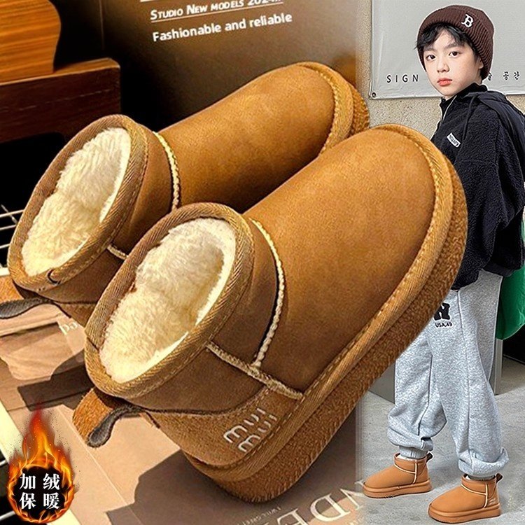 官网C&K男童雪地靴冬季2025新款儿童加绒保暖东北大棉鞋小童宝宝主图